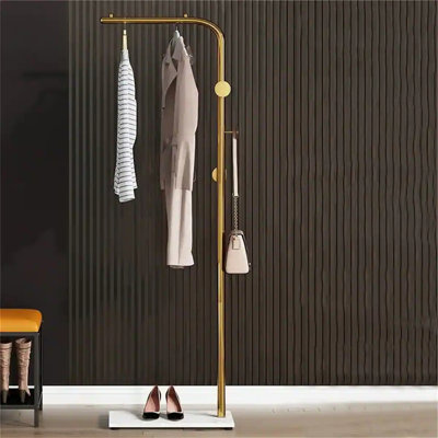 66.9-inch Metal Coat Rack Stand - Freestanding Heavy Duty Entryway Hallway Storage With Multi-hook Design For Bedroom, Closet, Office