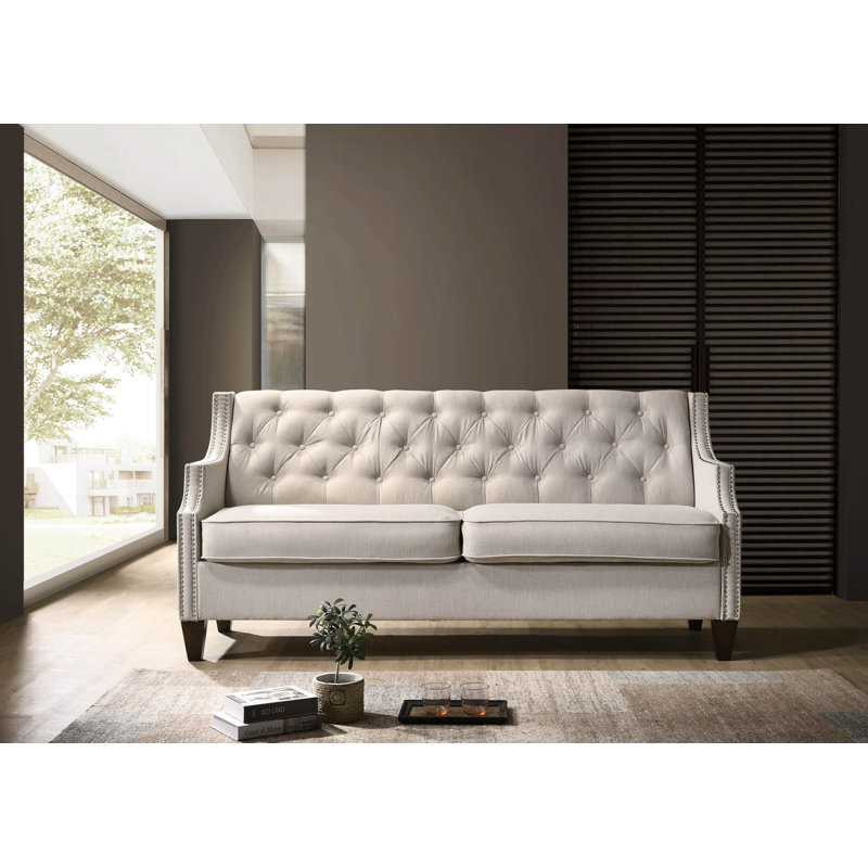 Canapé Seneca, Mélange de lin beige