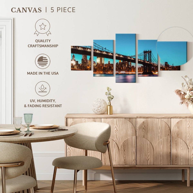 Bright Manhattan Bridge, 36" H x 80" W