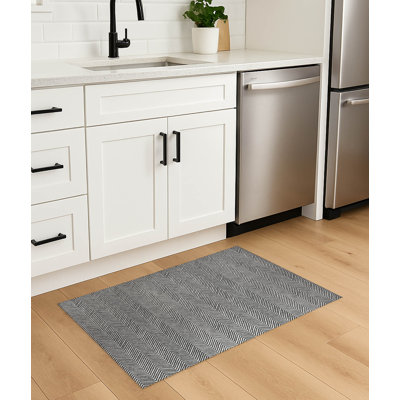 Tapis de cuisine léger à chevrons antidérapants