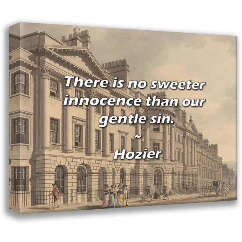 Citation de Hozier: Il n'y a pas d'innocence plus douce que notre douce faute., H 15 po x l 18 po