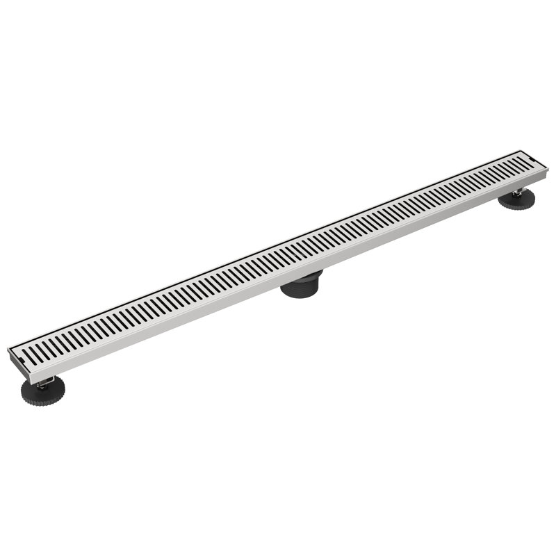 Elan 36" Rectangular Grate Linear Grid Shower Drain, Brushed Nickel