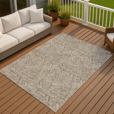 Tapis géométrique intérieur / extérieur lavable à la machine Chantille ACN2648