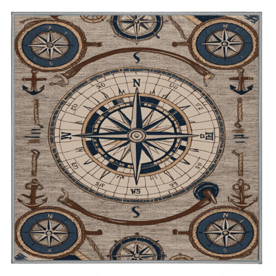 Machine Washable Transportation Gray Area Rug