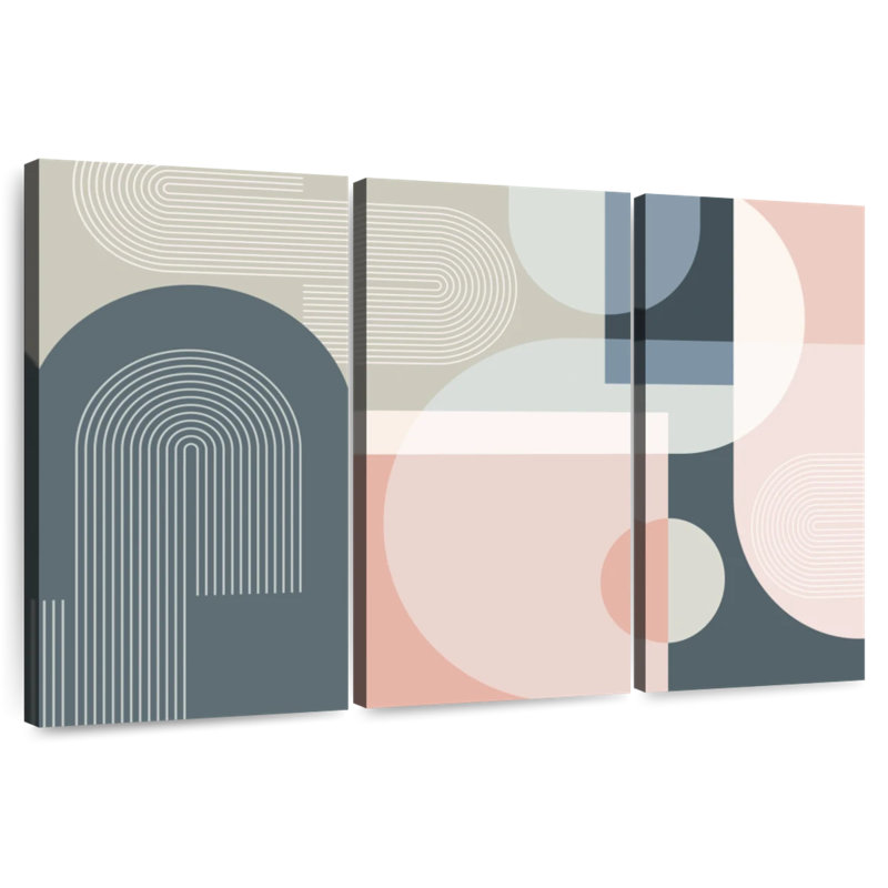 Avery Mid-Century Abstract Arches II, 42" H x 65" W