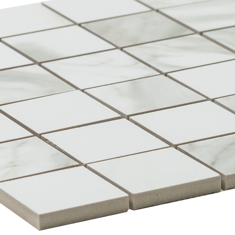 Porto 2" x 2" Porcelain Grid Mosaic Wall & Floor Tile, Cali Gold