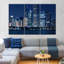 Ensemble de 3 pièces sur toile Bright Downtown Chicago-295308545