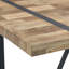Ensemble de table et de chaises, table de salle à manger rectangulaire avec plateau texturé et pieds en métal, jumelée à 4 chaises en tissu avec pieds arqués-1978853036