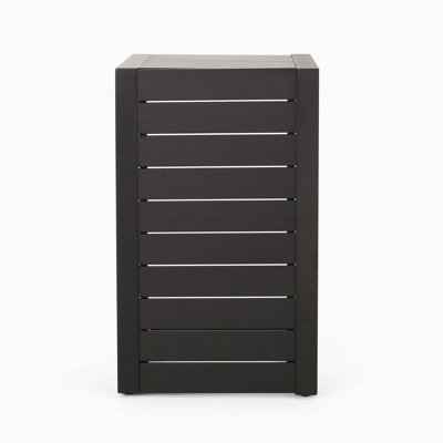 CAPE CORAL ALU C-SHAPED TABLE BLACK