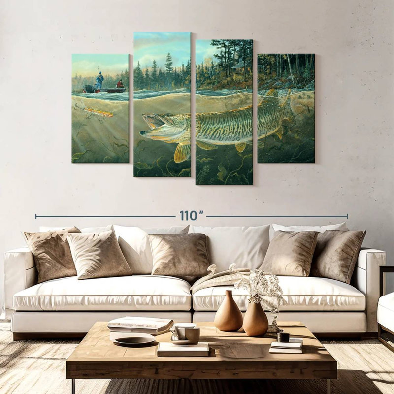 Brampt Muskie Bay, 54" H x 84" W