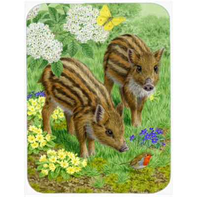 Caroline's Treasures Wild Boar Glass Cutting Board