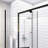44-48" X 72" Swing Pivot Shower Door, 1/4 Inch Clear Tempered Glass, Chrome Finish With Steel Handle