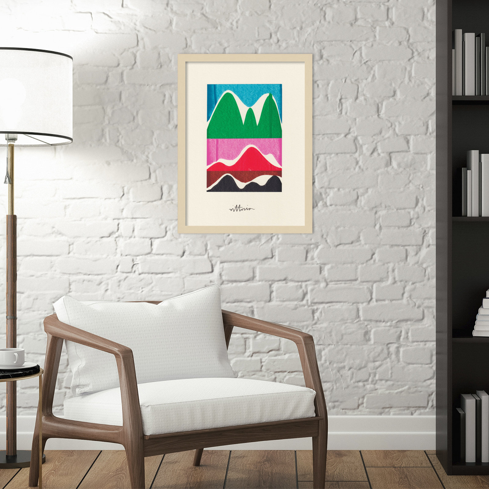 Olav "Beyond Our Wildest Dream" Print, Brown Framed, 16" W x 21" H x 1" D