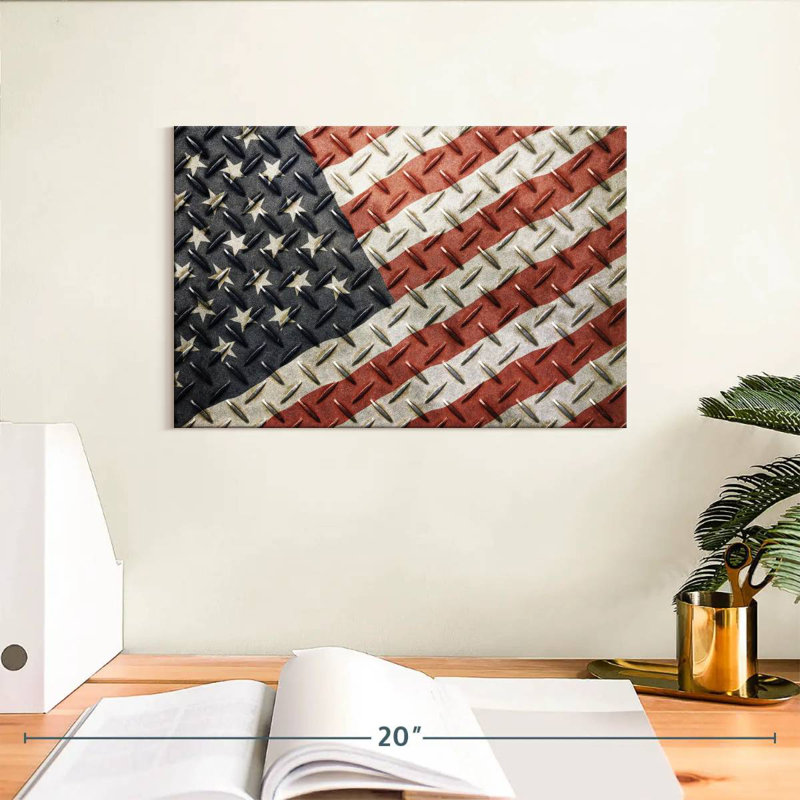 Drapeau américain Borges Steel Mat, H 8 po x l 12 po