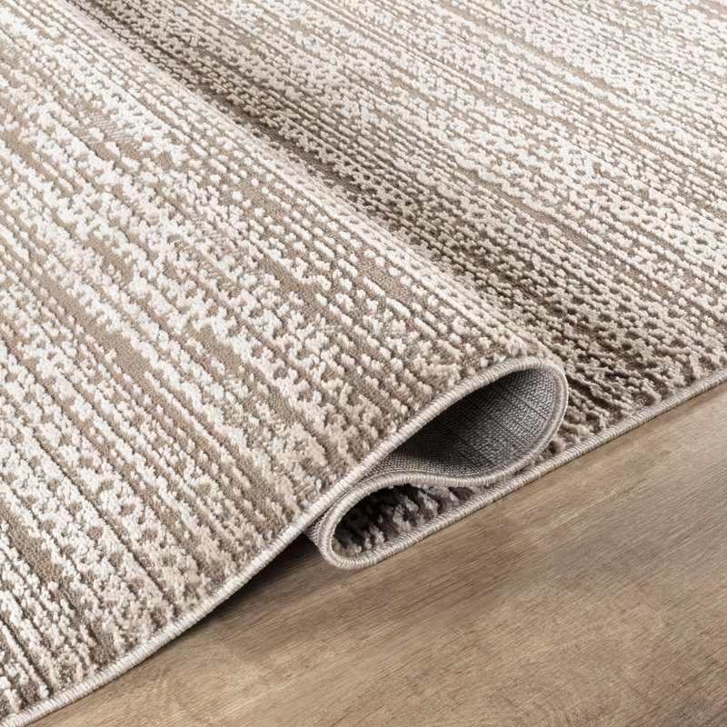 High-Low Preston Rug, Runner 2'7" x 10', Brown/Beige