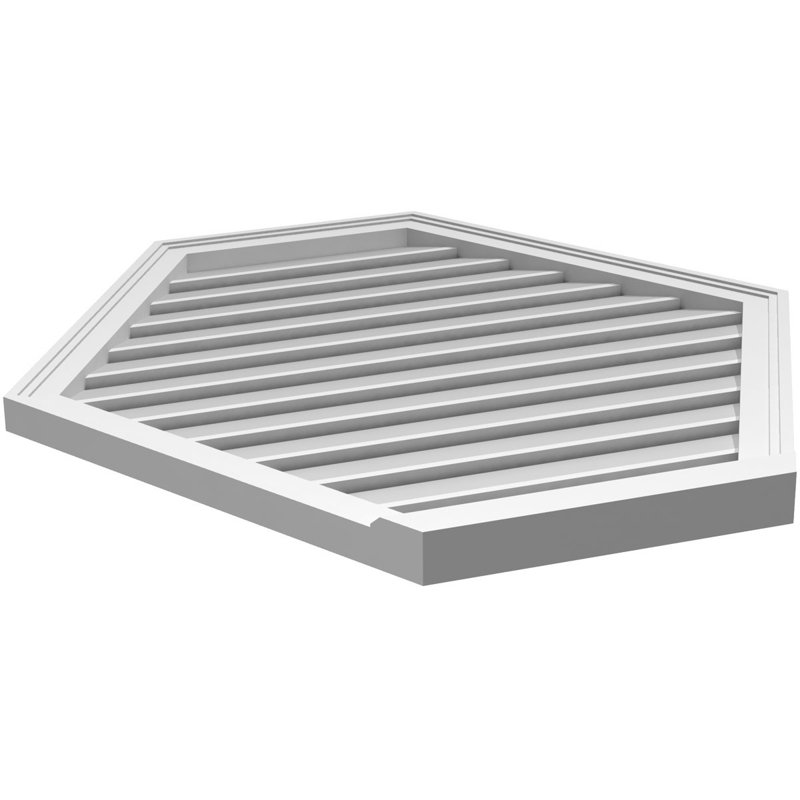 Évent horizontal fonctionnel à pignon en uréthane à surface horizontale Signature, 38" H x 36" W x 2" D