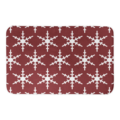 Tapis pour salle de bain à motif flocon de neige Arianna