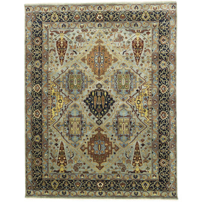 Tapis oriental gris Oushak Chobi
