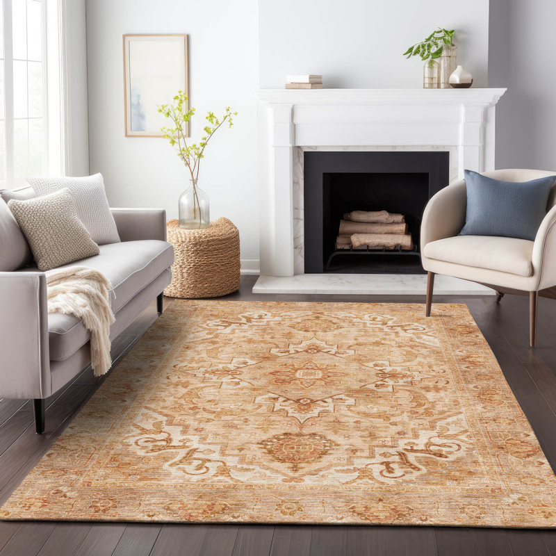 Machine Washable Indoor/Outdoor Oden ACN2164 Global Rug, Rectangle 9 pi x 12 pi