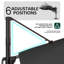 Parasol extérieur rectangulaire en porte-à-faux à DEL 128 po x 104 po avec base Easy-Move | Mobilité d'une personne-1865440912