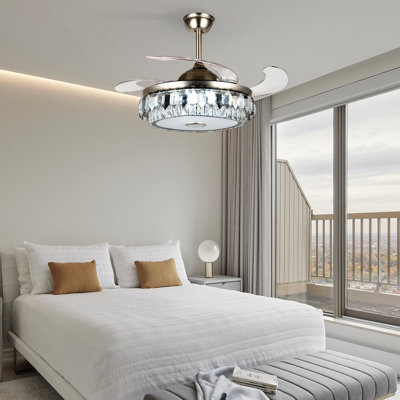 Treyson 42'' Ceiling Fan with LED Lights and retractable fans