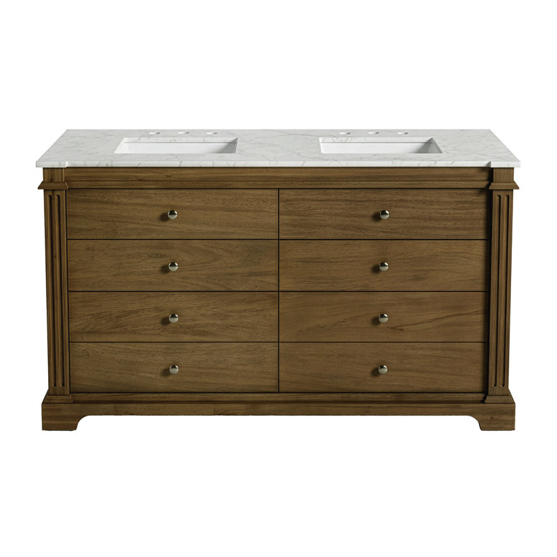 60 in. Double Vanity, Brown
