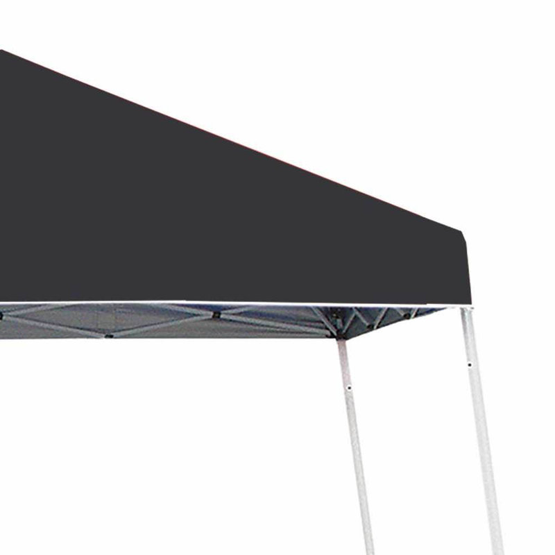 10 Ft. W x 10 Ft. D Steel Pop-Up Canopy, Black, 10 Ft. W x 10 Ft. D