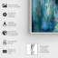 Abstrait bleu abondant / pluie blanche - Impression sur toile-51240781-51240782