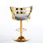 Élégant tabouret de bar gris avec des pieds dorés, une assise confortable, convient aux tabourets de café, des coussins moelleux et des espaces de vie idéaux