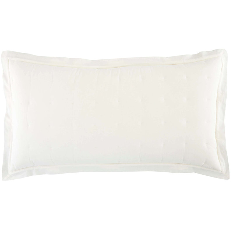 Cozy Cotton Puff Sham, King, White