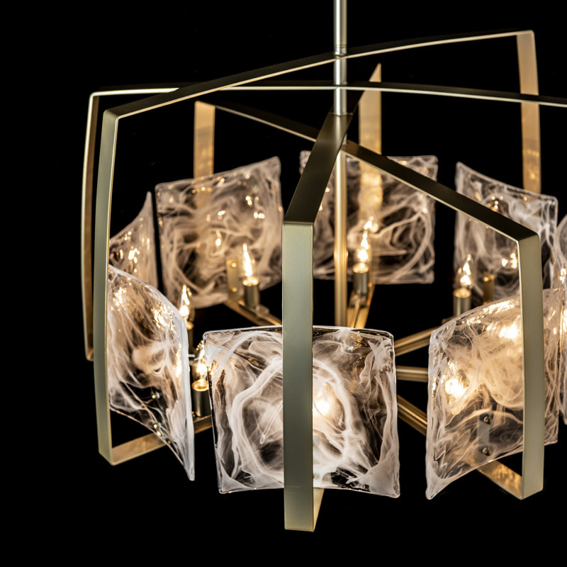Arc 8 - Light Chandelier, Modern Brass
