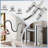 Stainless Steel Bridge Kitchen Faucet with Pull Down Sprayer