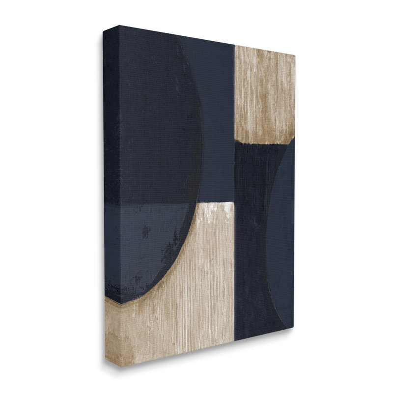 Contemporary Dark Shapes par Tava Studios - Impression sur toile tendue, H 48 po x l 36 po x P 1,5 po