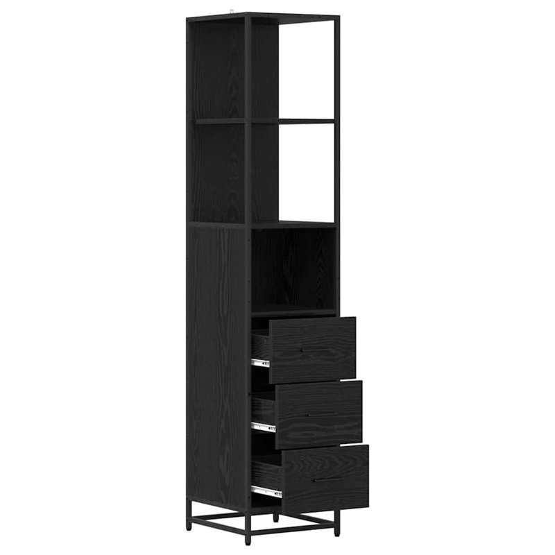 Wall Mounted Required Bathroom Cabinet, Black Oak