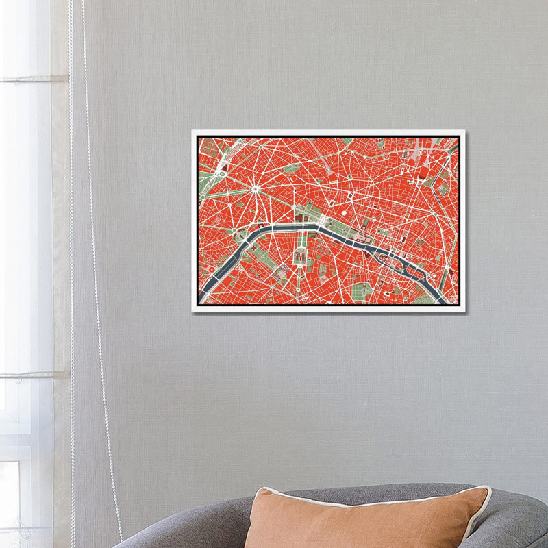 Paris Classic 1 Piece Wall Art on Canvas, 66.04 cm H x 45.72 cm W, White Floater Frame