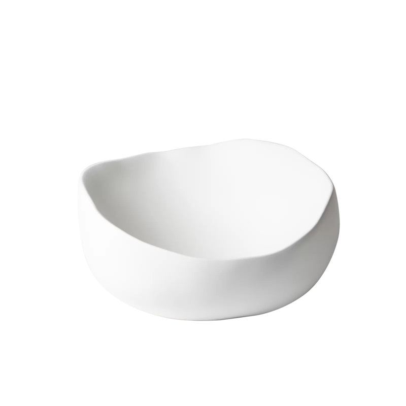 Bol rond Felisha - blanc mat, H 5 po x l 11,5 po x P 11,5 po