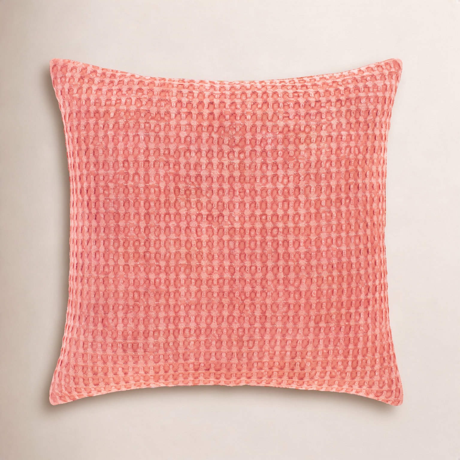 Kappa Cotton Pillow Cover, 18" x 18", Bright Orange, Polyester/Polyfil