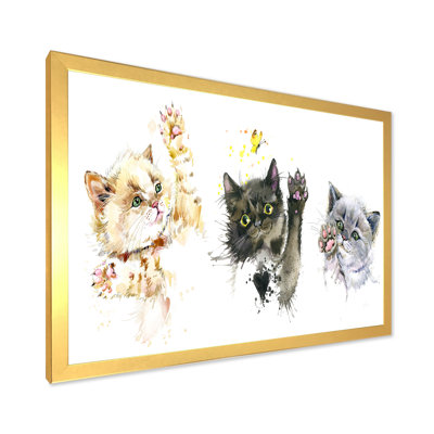 " Cute Kittens Set Playing Cats "