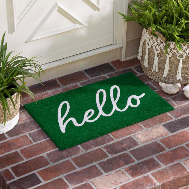 Non-Slip Outdoor Doormat, Natural, Rectangle 1'6" x 2'6"