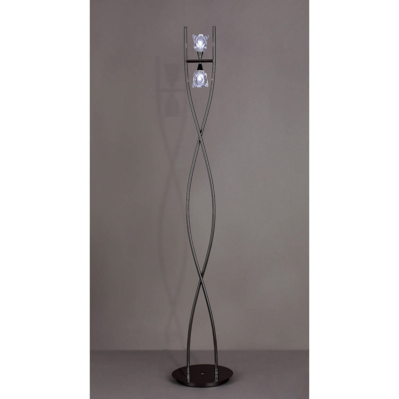 Watchman 170cm Novelty Floor Lamp, Black Chrome