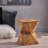 Handcrafted Lightweight Concrete Accent Table With Modern Hourglass Design
