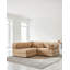 Canapé modulaire en L beige avec assise basse-803830585