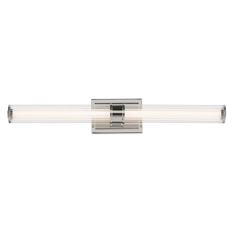 Barre de salle de bain 31 po avec DEL, Nickel poli