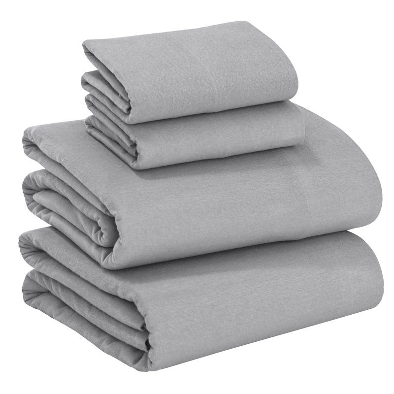 Literie RUVANTI 100 % coton flanelle, taille Twin XL - 3 pièces, chaude, douce et respirante, poches profondes, double grattage, confortable en toutes saisons, bleu foncé