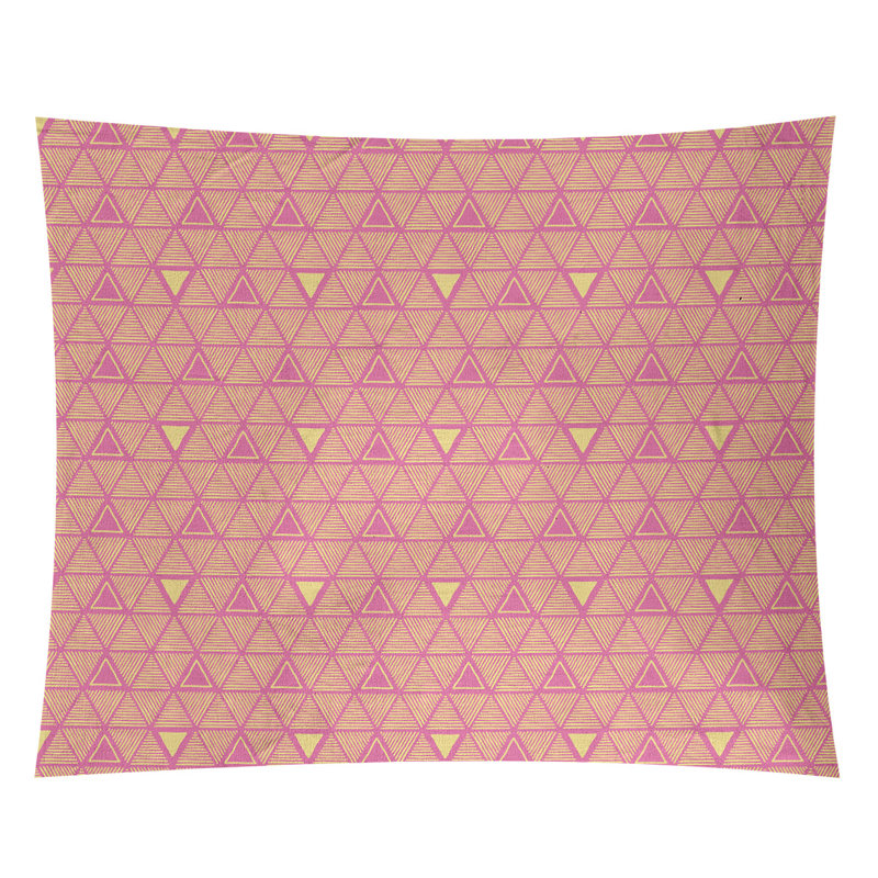 Tapisserie, H 68 po x l 80 po, Rose/jaune
