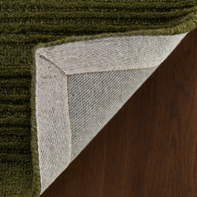 Cotina Modern Bordered Handmade Wool Rug, Rectangle 8'6" x 11'6"