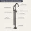 Hettinger 1 Handle Bathroom Freestanding Tub Filler Bath Filler with Diverter-710933027