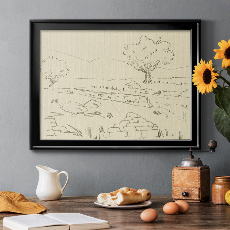 Chêne Christchurch IV, Papier avec cadre noir fermé, H 22,5 po x l 30,5 po x P 1 po, Pas de tapis