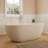 Fslefay 59'' Freestanding Bathtub Solid Surface Deep Soaking Tubs-124635948