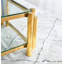 Table basse rectangulaire moderne en verre trempé transparent double couche de 47 po de largeur, table centrale avec rangement, pour le bureau à domicile, facile à assembler